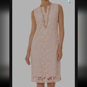 NWT Ming Wang delicate floral lace sheath dress